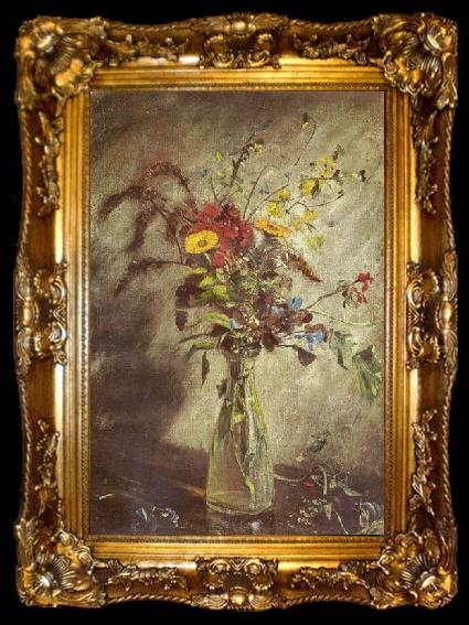 framed  John Constable Flowers in a glass vase, study, ta009-2